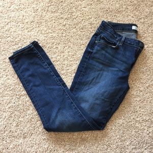 LOFT Skinny Curvy dark wash jeans